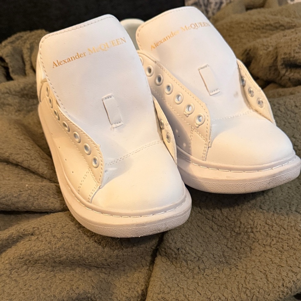 Alexander McQueen Kids White Slip-On Sneakers